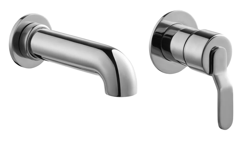 Monomando lavabo empotrar caño 56 mm con válvula Click Clack