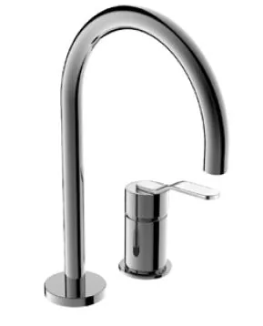 Monomando lavabo caño central Slim caño 260 mm con válvula Click Clack