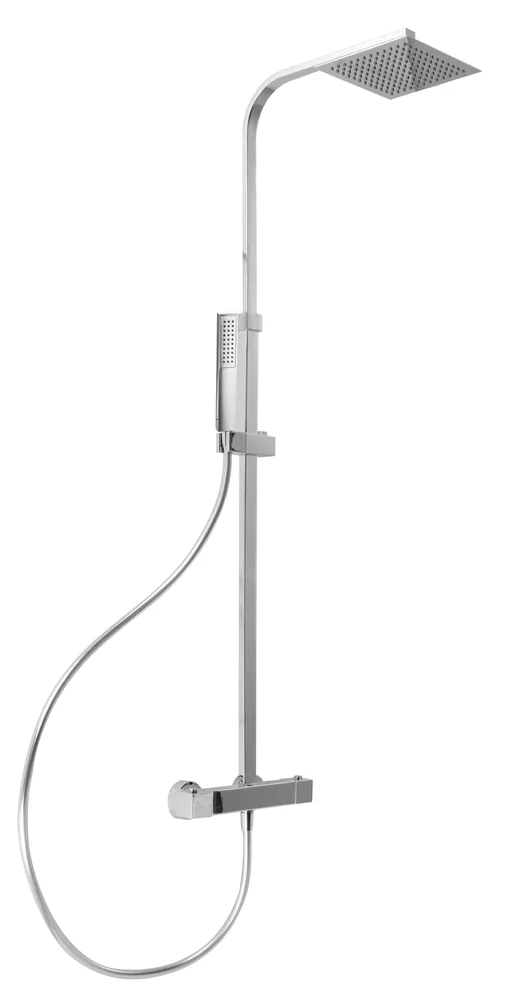 Columna termostato ducha telescópica 250x250mm ABS