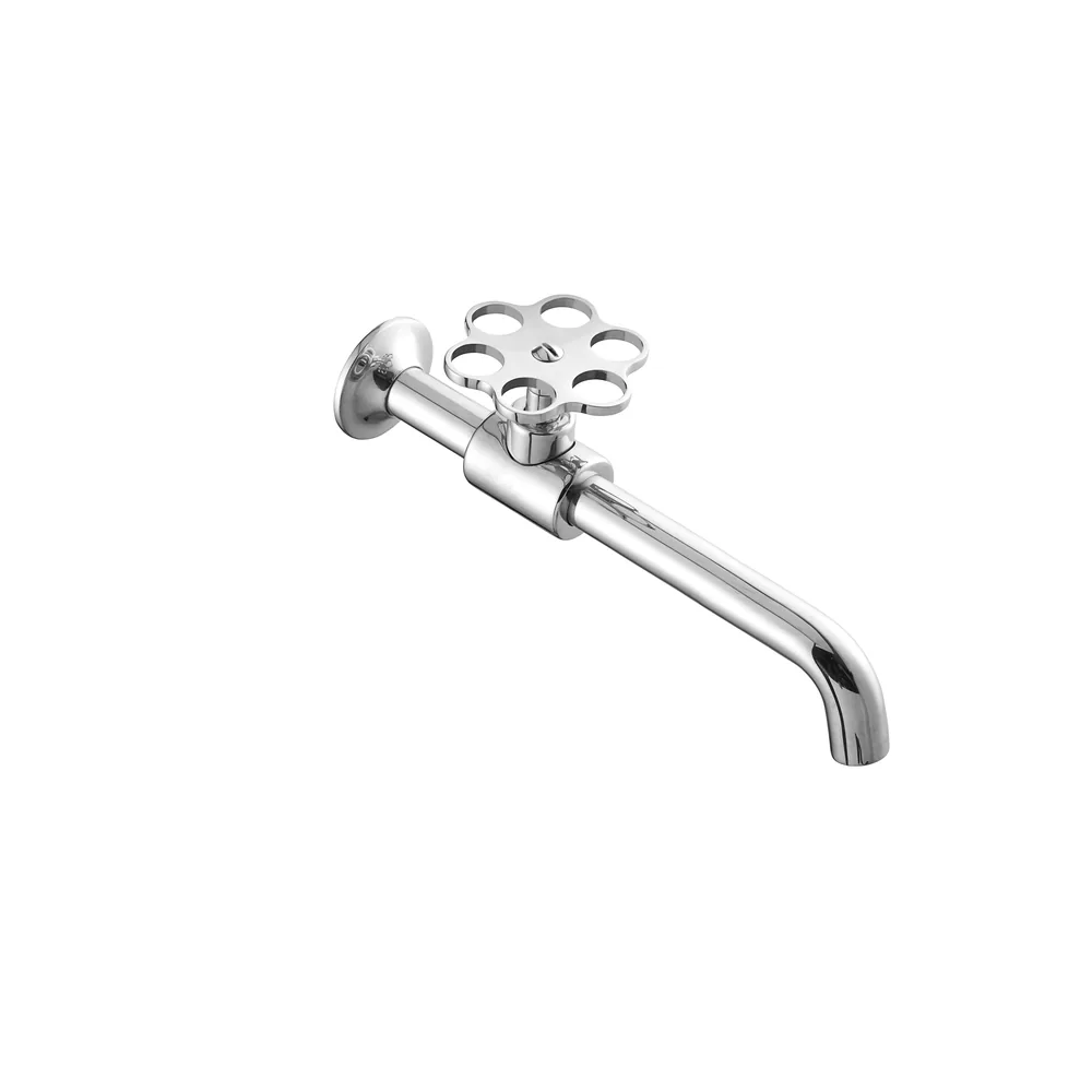Grifo frontal caño 210mm 1 agua, volante flor marino
