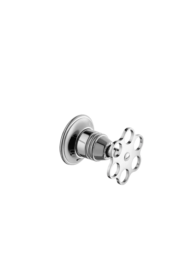 Llave paso de 1/2" volante flor Denim