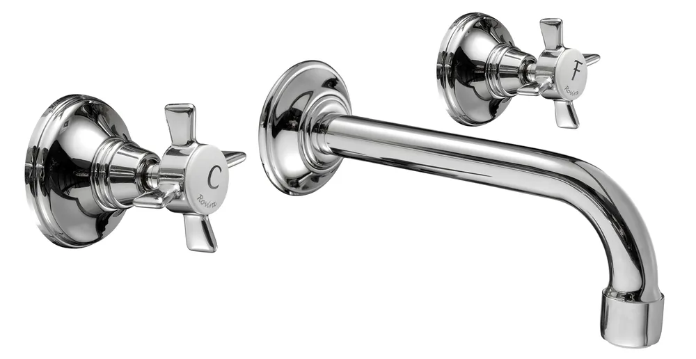 Grupo lavabo empotrar 1/2" caño 210mm con válvula Click Clack