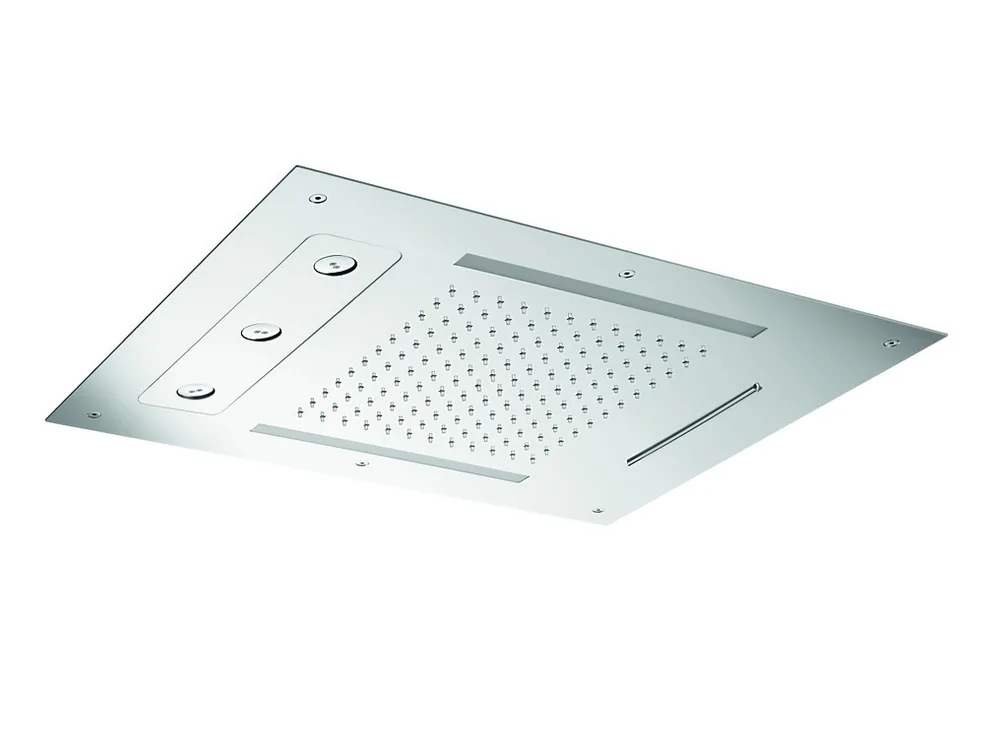 Rociador techo empotrar cromoterapia multifunción Rainbow 630x480mm