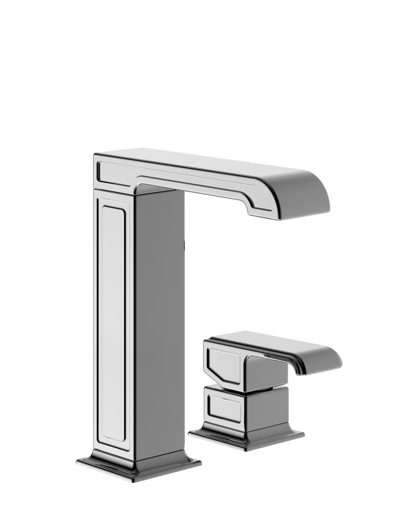 Monomando lavabo caño central alto