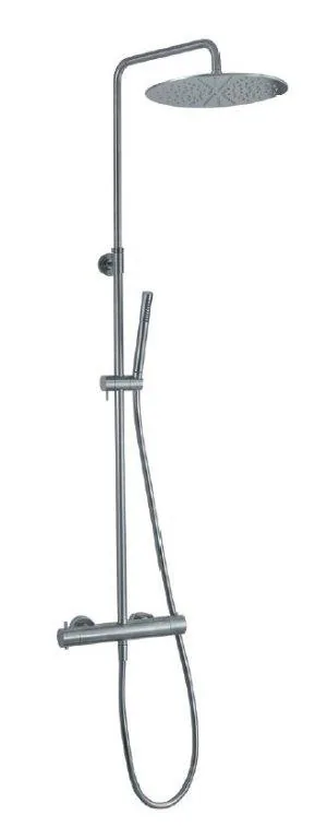 Columna termostato ducha telescópica, rociador 200 mm