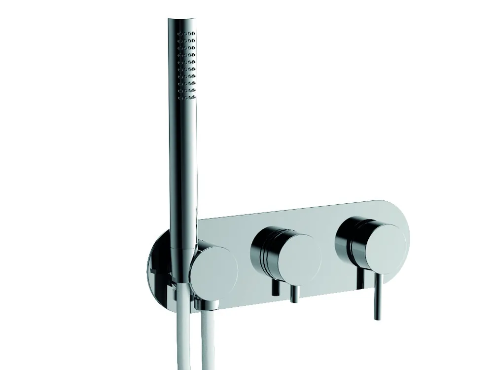 Monomando empotrar horizontal,2 vías con soporte
