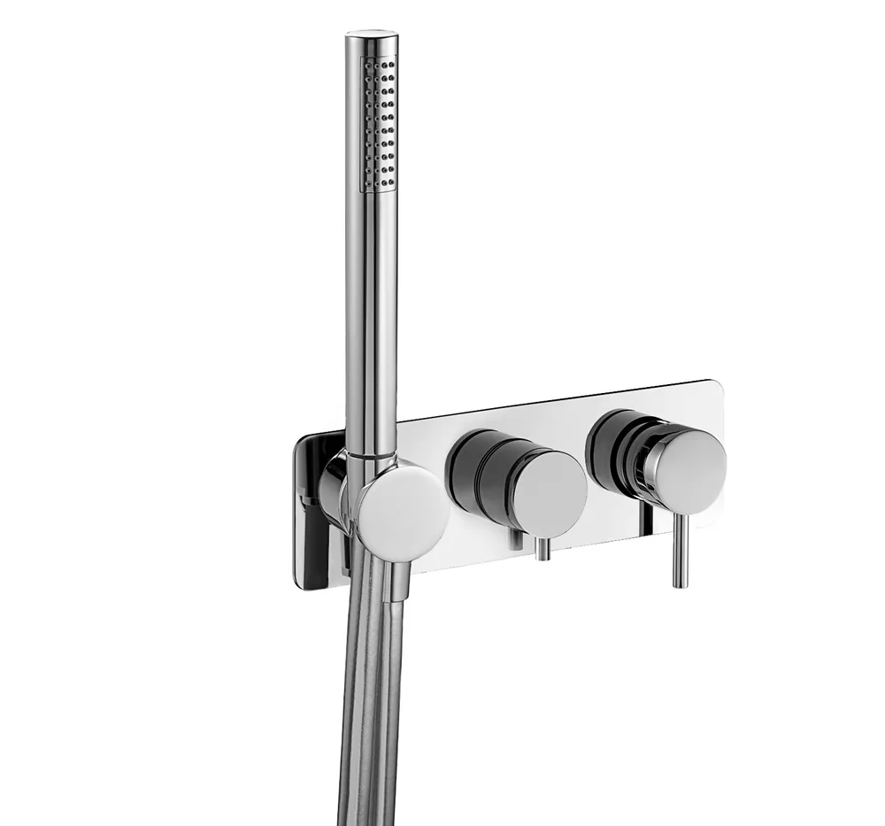 Monomando empotrar horizontal,2 vías con soporte