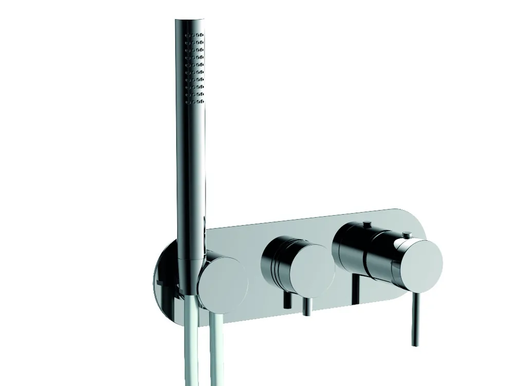 Termostato empotrar horizontal, 2 vías con soporte