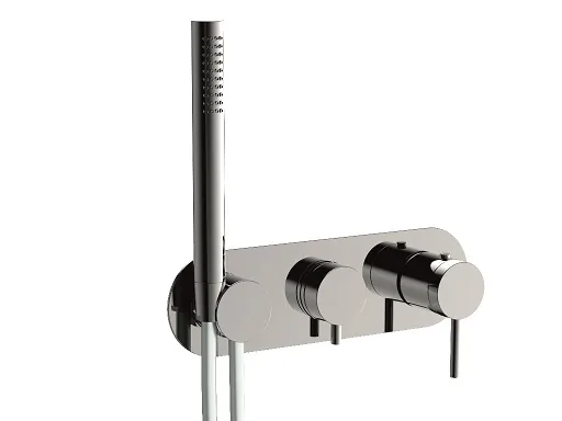 Termostato empotrar horizontal, 3 vías con soporte