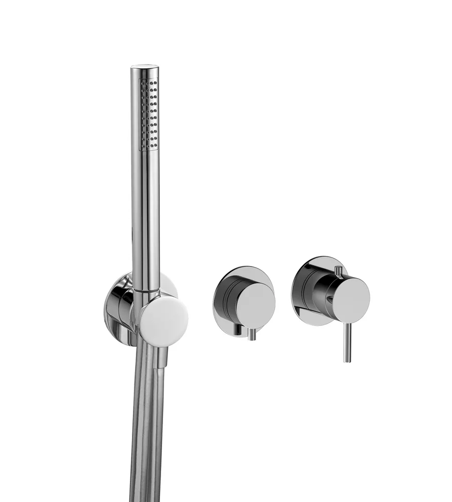 Termostato empotrar horizontal, 3 vías con soporte