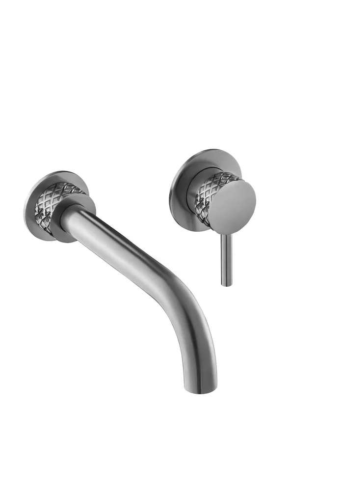 Monomando lavabo empotrar volante Crystal, caño 170mm, con válvula Click Clack