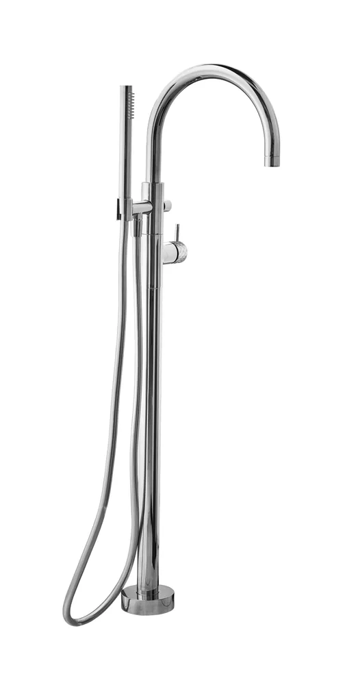 Monomando columna para bañera exenta, volante Crystal