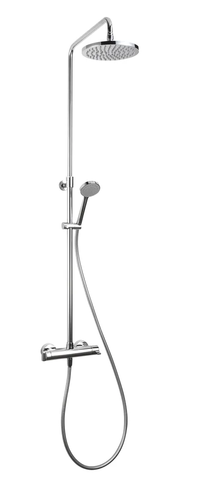 Columna termostato ducha telescópica, rociador 200mm