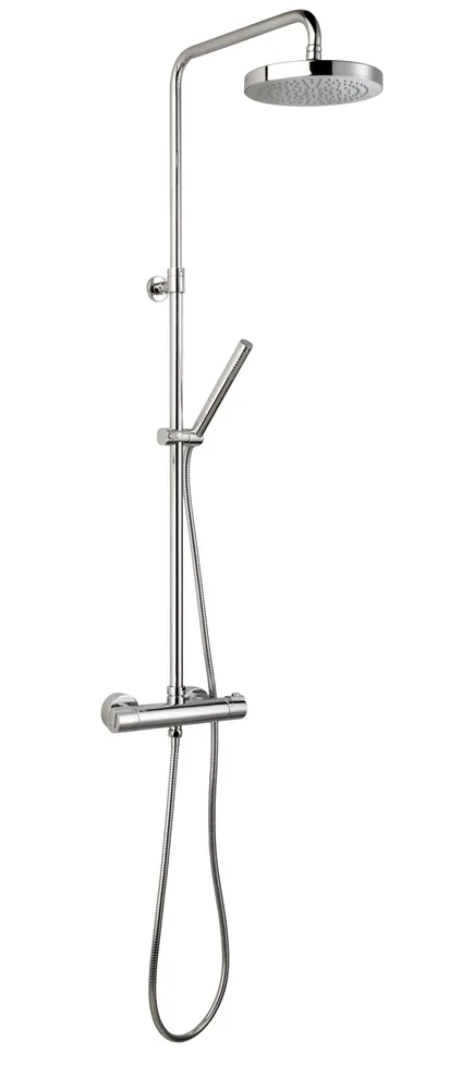 Columna termostato ducha telescópica, rociador Ø 250mm
