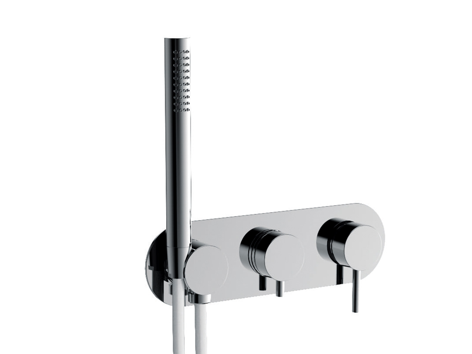 Monomando empotrar horizontal,2 vías con soporte