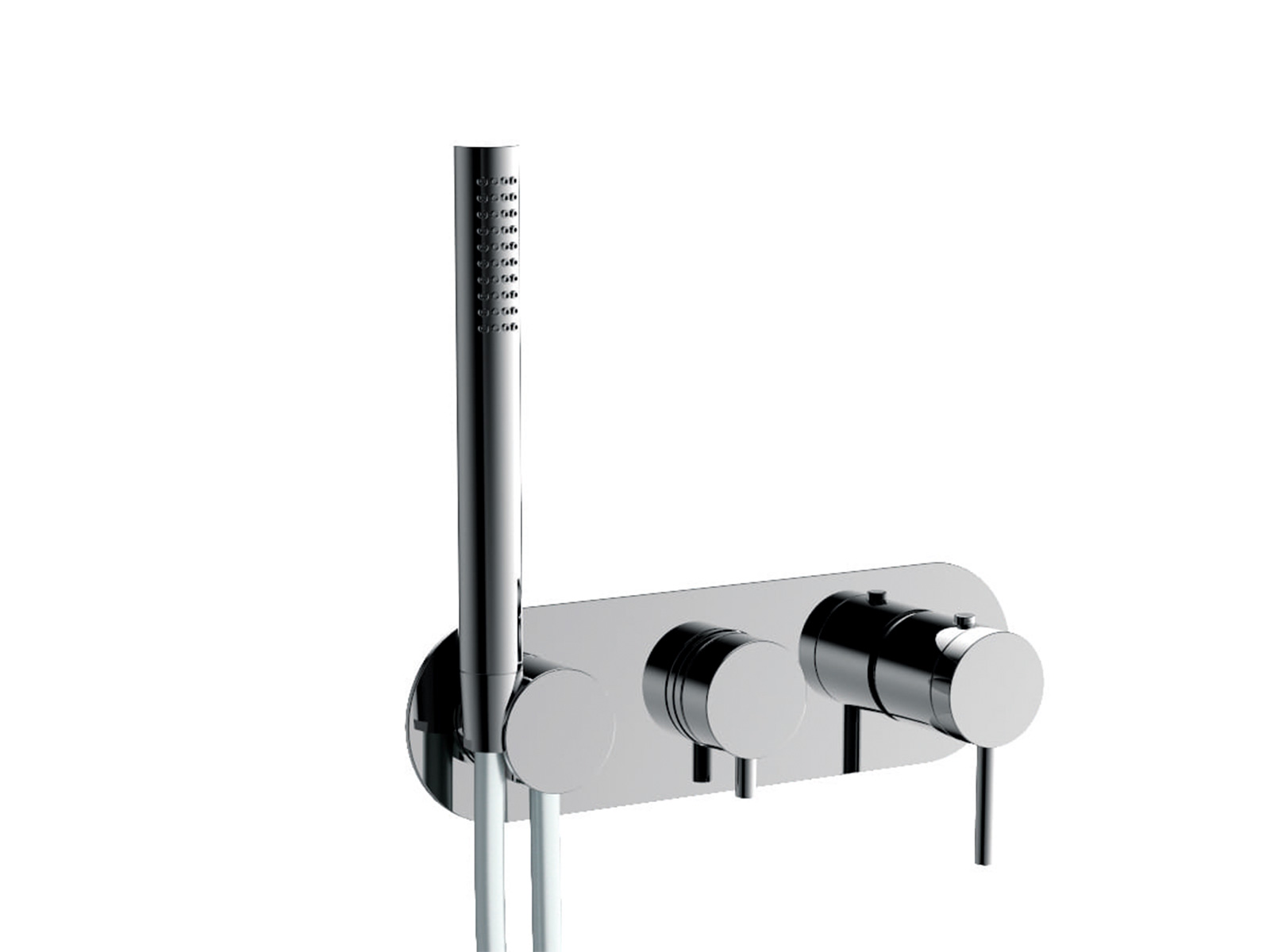 Termostato empotrar horizontal, 2 vías con soporte
